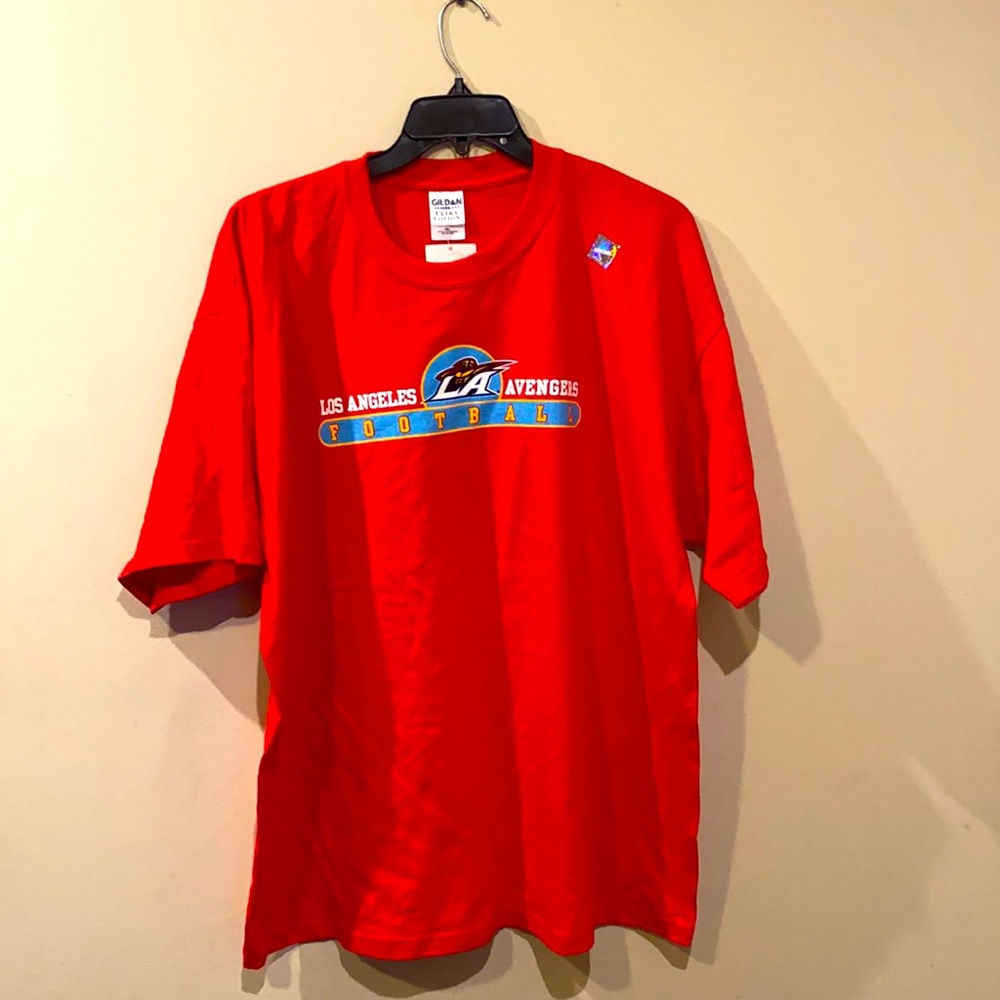Red short sleeve crew neck Los Angeles Avengers Arena Football Shirt XXL NWT